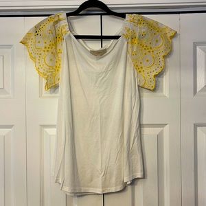 LOFT off the shoulder cotton shirt